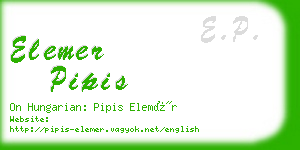 elemer pipis business card